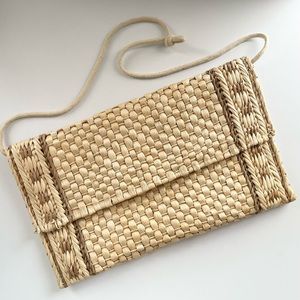 Mister Ernest Vintage Straw Shoulder Bag vacation Woven Purse